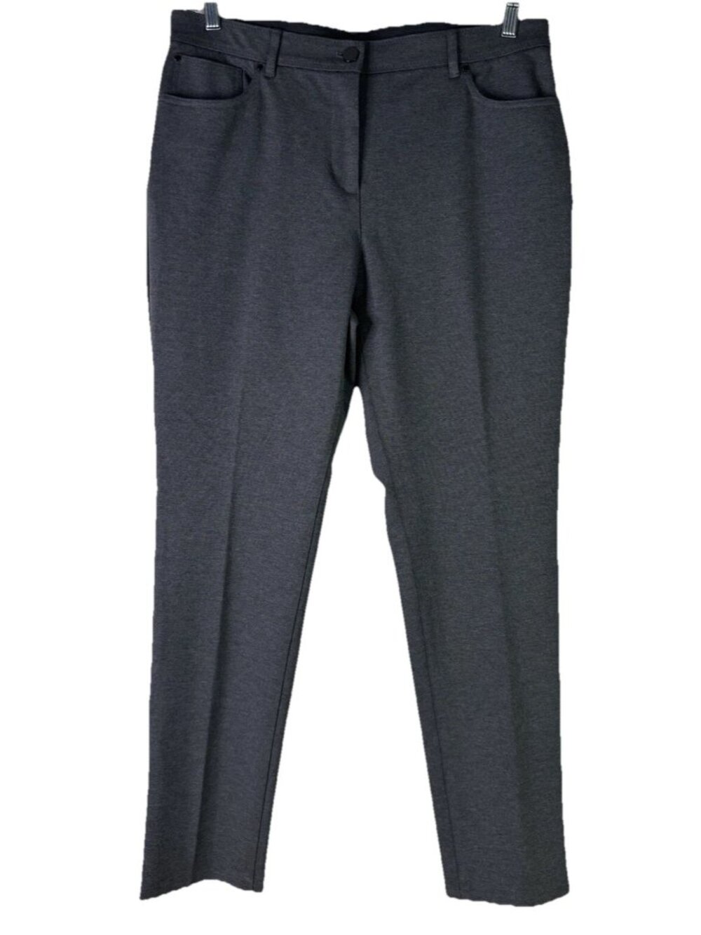 Chicos So Slimming Sz 2 / 12 (Actual 36x29) Gray Medium Weight Stretch Pants EUC